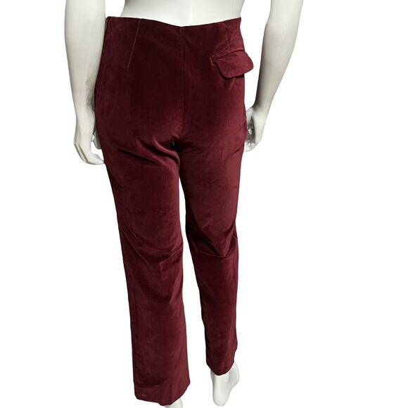 ⭐️Newport News Maroon Cotton Velvet Pants Sz-6 - Picture 3 of 8